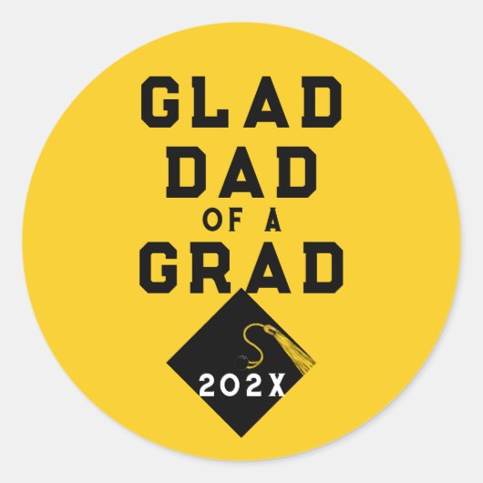 Abschluss Proud Vater Runder Aufkleber (Vorderseite)