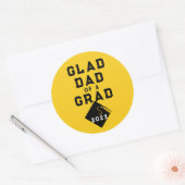 Abschluss Proud Vater Runder Aufkleber (Umschlag)