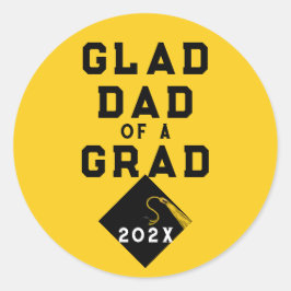 Abschluss Proud Vater Runder Aufkleber