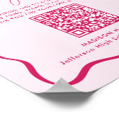 Abschluss QR Code Sign - Modern Pink Uni Poster (Ecke)
