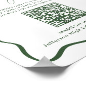 Abschluss QR-Kodex des Fonds für moderne grüne Uni Poster (Ecke)