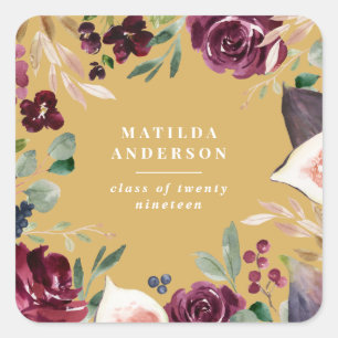 Abschluss Quadratischer Aufkleber