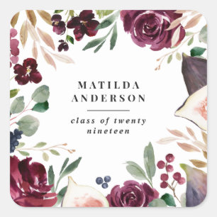 Abschluss Quadratischer Aufkleber