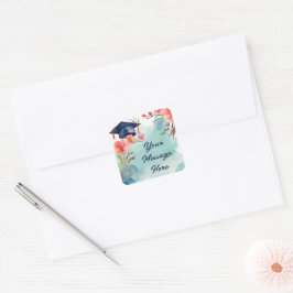 Abschluss Quadratischer Aufkleber