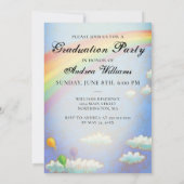 Abschluss Rainbow Grad Cap Script Ankündigung (Rückseite)