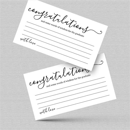 Abschluss-Ratschläge und Well-Wishings-Karte Begleitkarte