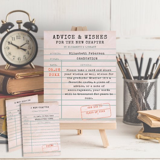 Abschluss-Ratschläge zum Buchen von Theme Library Poster