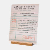 Abschluss-Ratschläge zum Thema Bibliothekskarte Acrylschild (Winkel)