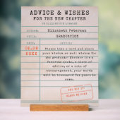 Abschluss-Ratschläge zum Thema Bibliothekskarte Acrylschild (Neutral)