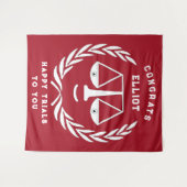 Abschluss Rechtsanwalt Glückwunsch Bannerband der Wandteppich (Vorderseite (Horizontal))