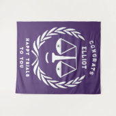 Abschluss Rechtsanwalt Glückwunsch Bannerband der  Wandteppich (Vorderseite (Horizontal))