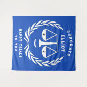 Abschluss Rechtsanwalt Glückwunsch Bannerband der Wandteppich (Vorderseite (Horizontal))