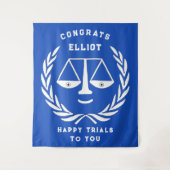 Abschluss Rechtsanwalt Glückwunsch Bannerband der Wandteppich (Vorderseite)