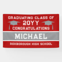 Abschluss "Red and Silver Gray School Colors"