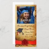 ABSCHLUSS RED BROWN WAX SIEGEL MONOGRAM ANKÜNDIGUNG (Vorne/Hinten)