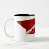 Abschluss Red Cap Class of 20XX Add Name Zweifarbige Tasse (Links)