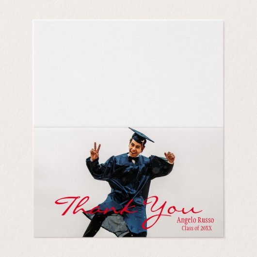 Abschluss Red Cap Foto Script (Außenseite Aufgefaltet)