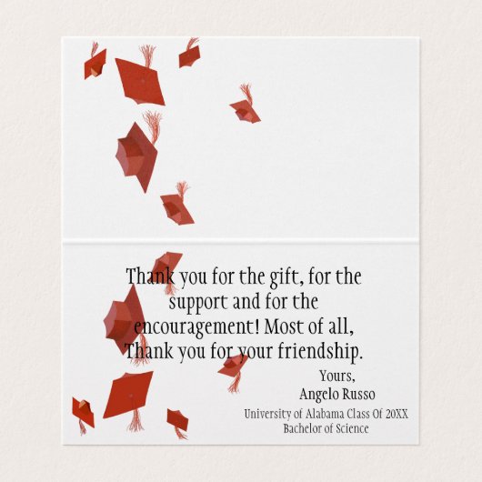 Abschluss Red Cap Foto Script (Innenseite Aufgefaltet)