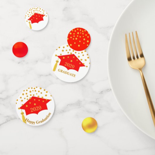 Abschluss Red Cap & Gold Tischkonfetti Konfetti (Gruppe)