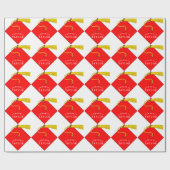 Abschluss Red Gift Wrapping Paper Geschenkpapier (Flach)