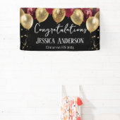 Abschluss Red Gold Balloons Banner (InSitu)