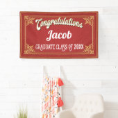 Abschluss Red Gold Party Banner (Insitu)