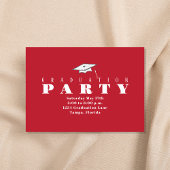 Abschluss Red Typografy Foto Class of 2023 Einladung