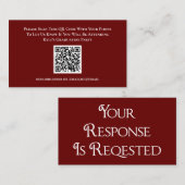 Abschluss Red UAWG QR Code Response Card Begleitkarte (Vorne/Hinten)