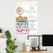 Abschluss Reisekoffer Begrüßungszeichen Poster (Heimbüro)