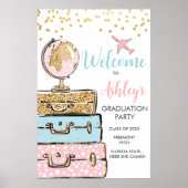 Abschluss Reisekoffer Begrüßungszeichen Poster (Vorne)