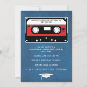 Abschluss Retro Mix Tape Graduation Party Ankündigung (Vorderseite)