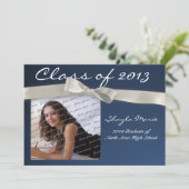 Abschluss Ribbon Einladung (Stehend Vorderseite)