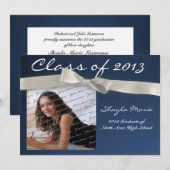 Abschluss Ribbon Einladung (Vorne/Hinten)