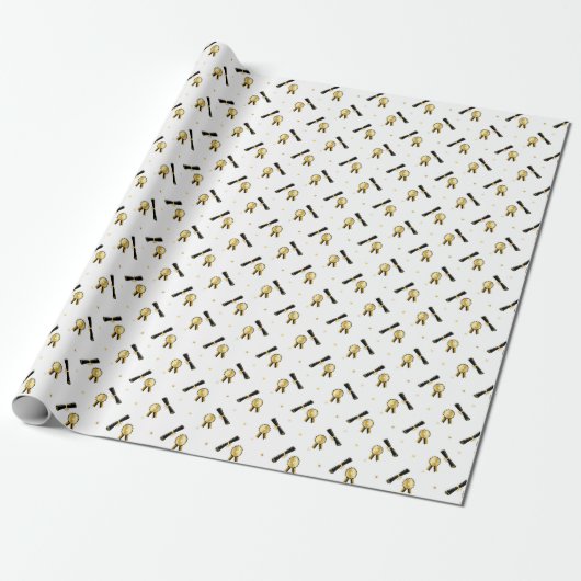 Abschluss Ribbon Stars Geschenkpapier (Ungerollt)