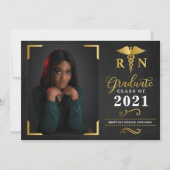 Abschluss RN Ankündigung Foto-Card Einladung (Vorderseite)