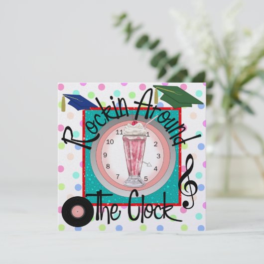 Abschluss Rockin' Rund um das Party der Uhr - SRF Einladung (Stehend Vorderseite)