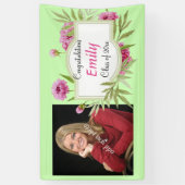 Abschluss, Rosa Blüte, Foto, kundenspezifisch Banner (Vertikal)