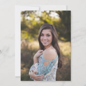 Abschluss Rosa Bug Foto hinten Einladung (Rückseite)