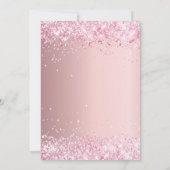 Abschluss Rosa Glitzer Einladung (Rückseite)