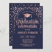 ABSCHLUSS - ROSE EINLADUNG (Vorne/Hinten)