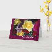 Abschluss-Rosen Karte (Gelbe Blume)