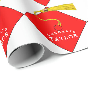 Abschluss Rot Geschenkverpackungspapier Geschenkpapier