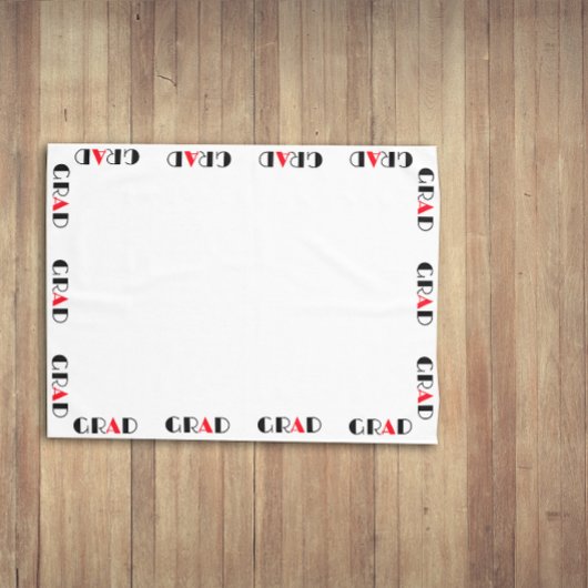 Abschluss Rot Schwarz Tischdecke