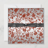 Abschluss Rot und Schwarzes Foto Announcem Einladung (Rückseite)