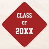 Abschluss Rot und Weiß Untersetzer (Vorderseite)