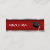 Abschluss - Rote Einsteckkarte Mini Visitenkarte (Vorderseite)
