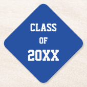 Abschluss Royal Blue and White Class Untersetzer (Vorderseite)