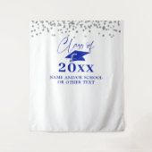 Abschluss Royal Blue Class Jahr Hintergrund Wandteppich (Vorderseite)