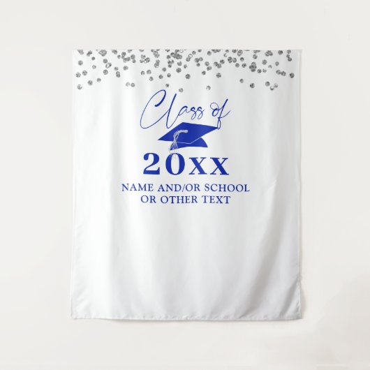 Abschluss Royal Blue Class Jahr Hintergrund Wandteppich (Vorderseite)