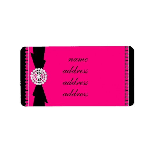 ABSCHLUSS-RÜCKKEHR-ETIKETT_DIAMONDS/BOW ADRESSAUFKLEBER (Vorne)